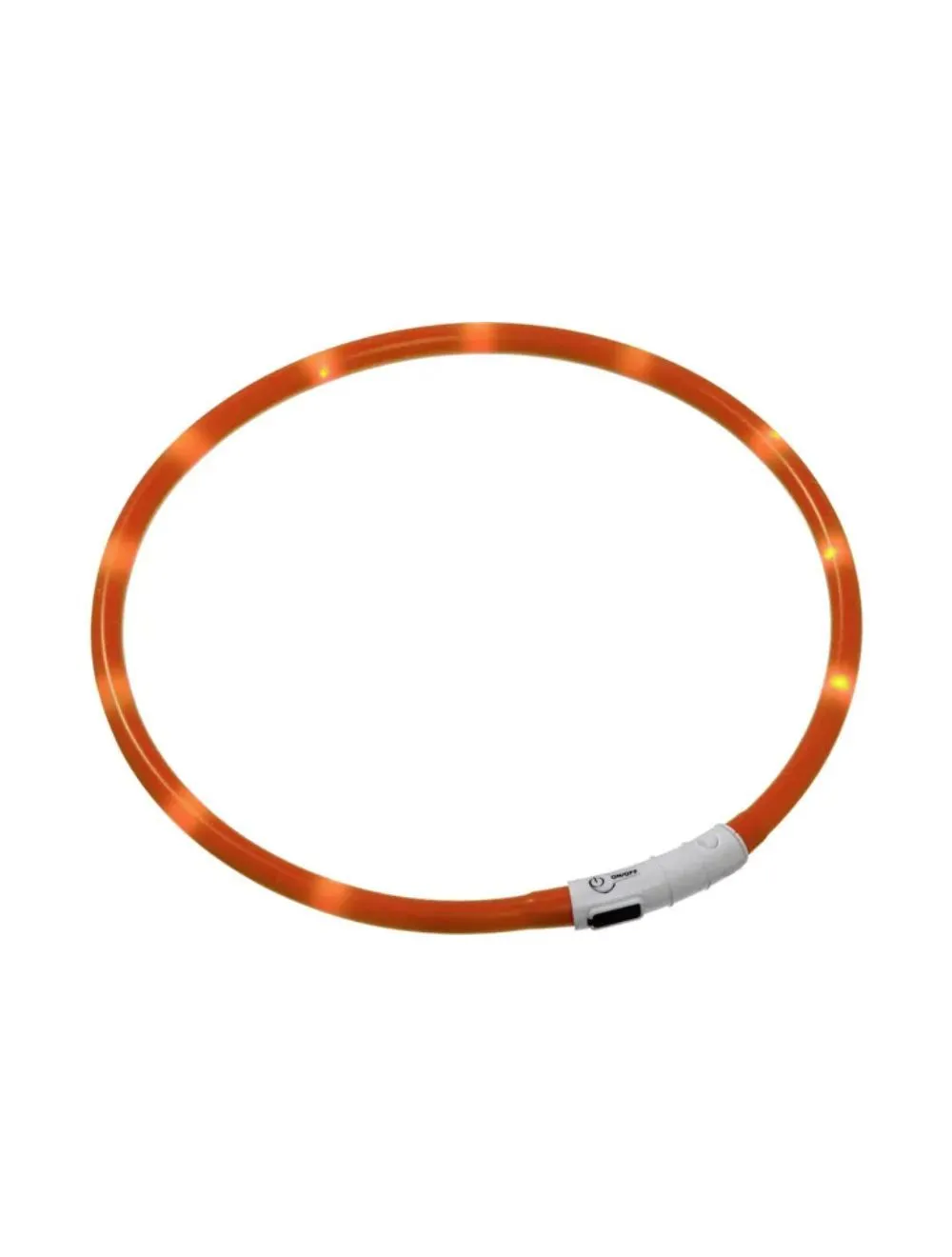 LED Visio Light Halsbånd Orange 20-70 cm - Opladeligt og tilpasset synlighed